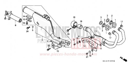 SILENCIEUX D'ECHAPPEMENT XR250RN de 1992